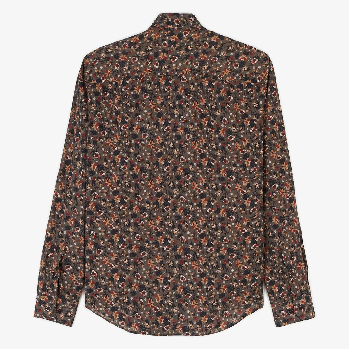 brown_floral_fitted_shirt_2.webp SERGE BLANCO® Shirts^Brown floral fitted shirt