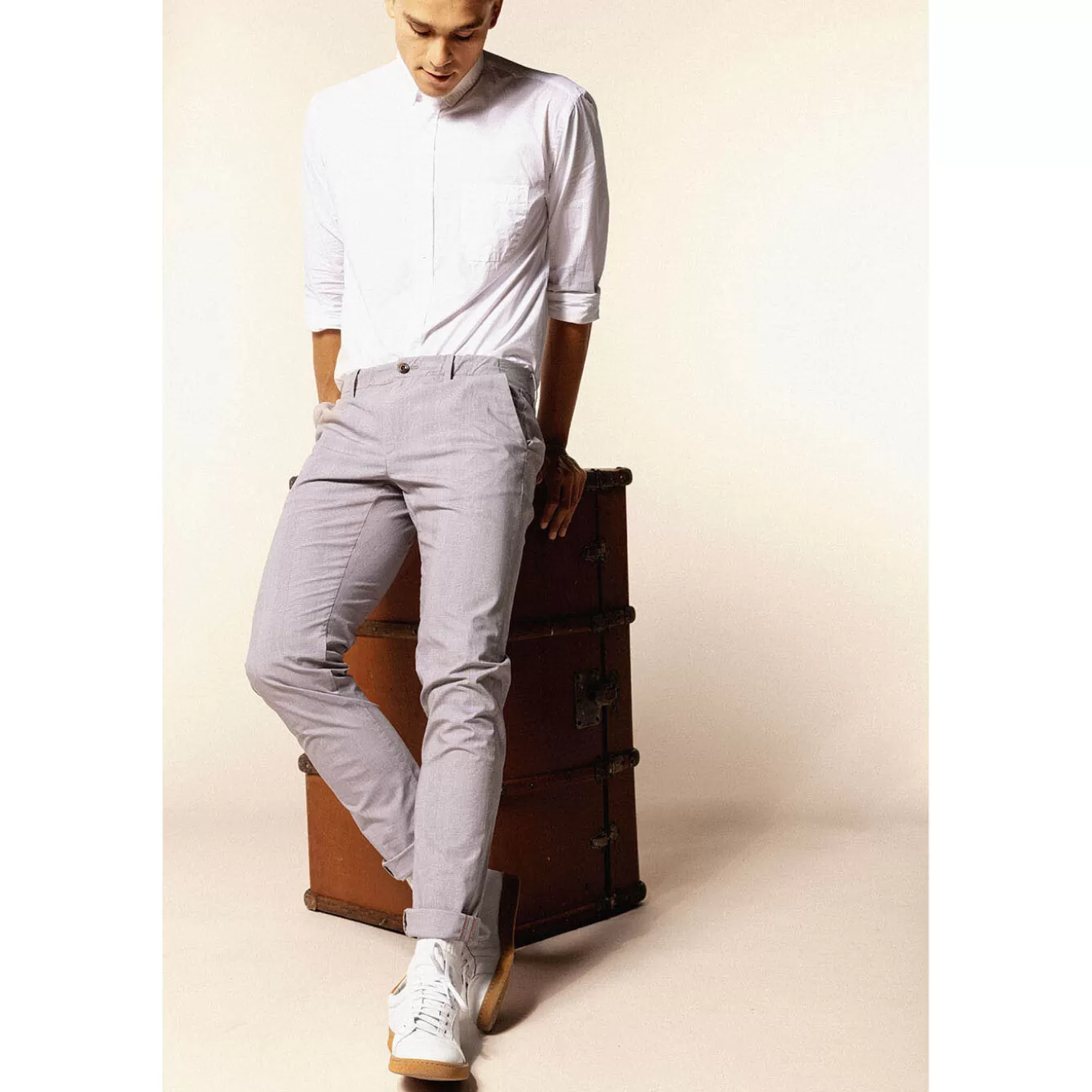 chino__beige_checked_2.webp SERGE BLANCO® Pants^Chino 737 checked