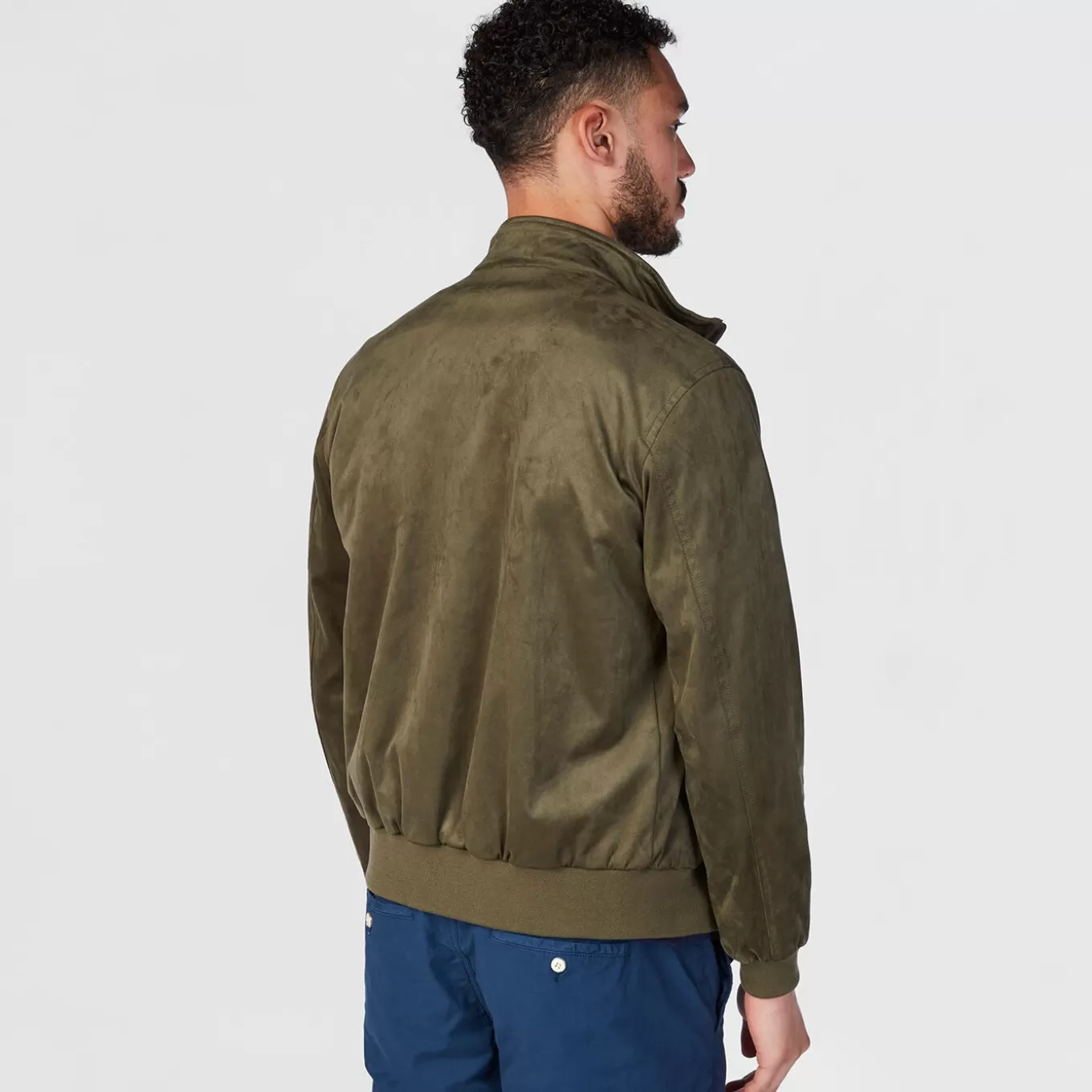 florent_zipped_jacket_in_military_suede_2.webp SERGE BLANCO® Coats And Jackets^Florent zipped jacket in military suede