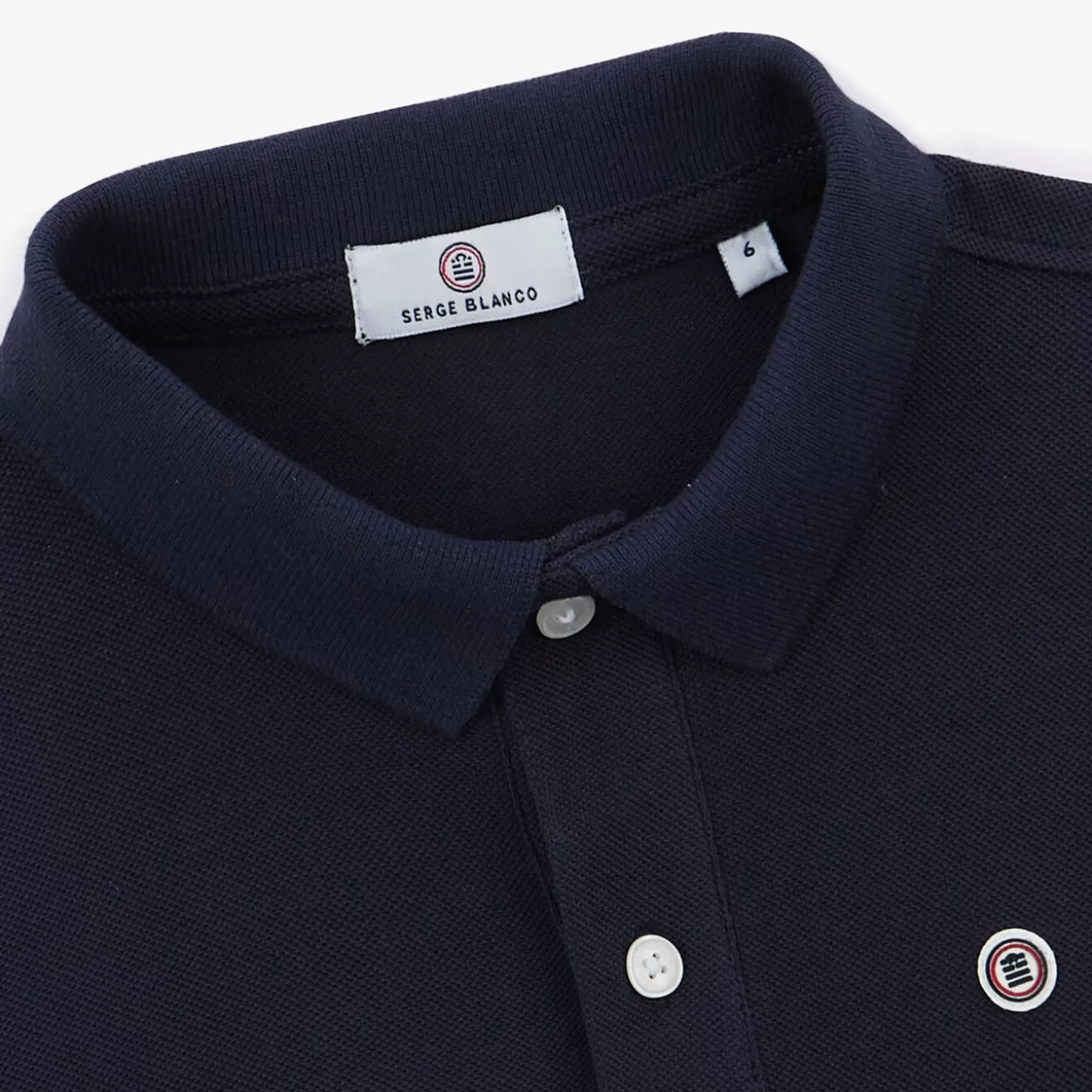 SERGE BLANCO® Polo Shirts^Junior short-sleeved polo shirt in dark blue cotton